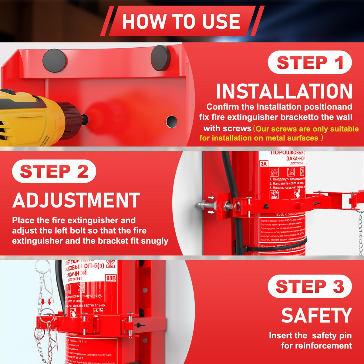 Heavy Duty Fire Extinguisher Mount M771337