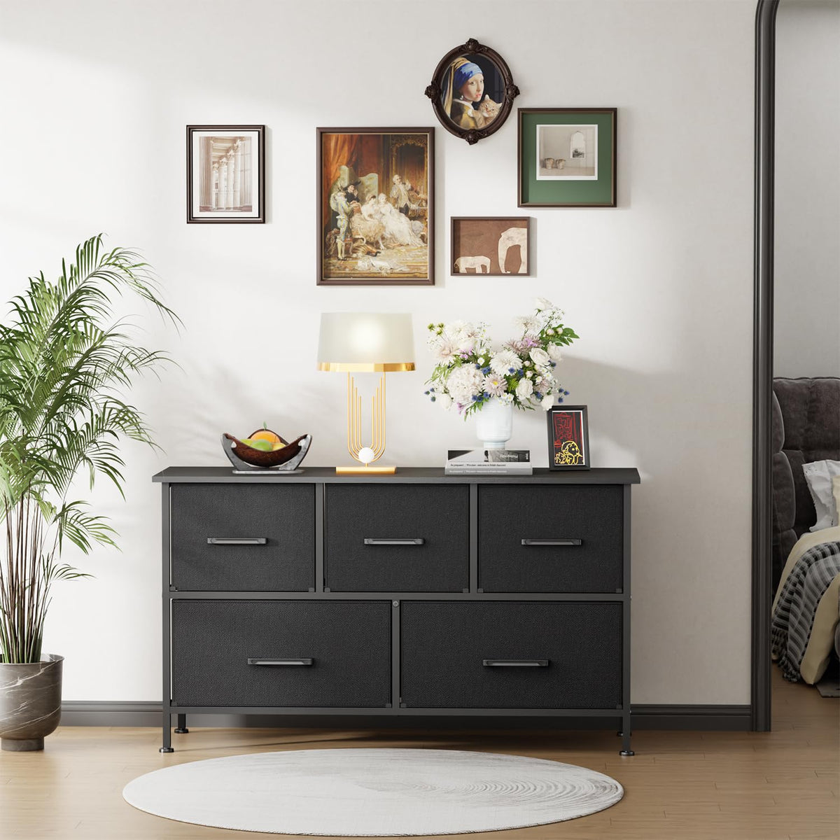 5 Drawer Fabric Dresser Y150172