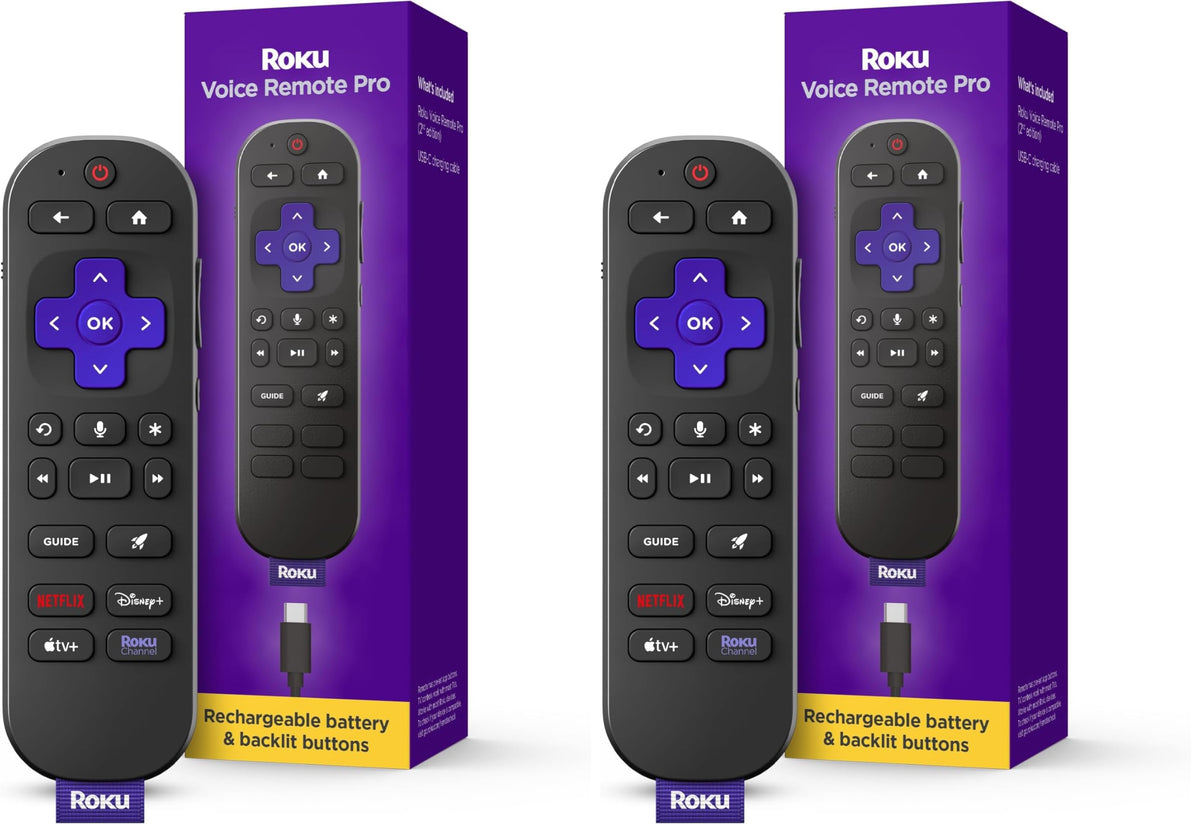Rechargeable TV Remote Control with Voice Controls M917259