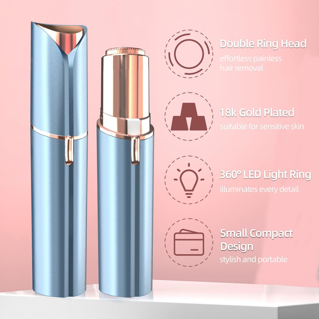 USB Rechargeable Facial Hair Remover with 2 Extra Heads D3584