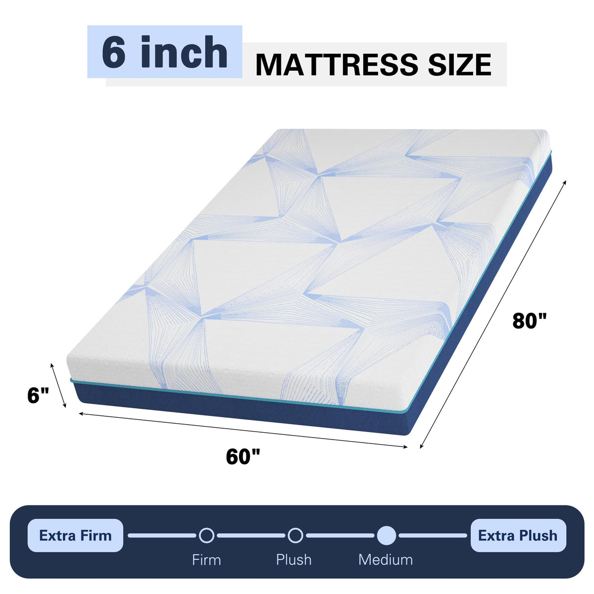 6 Inch Twin Gel Memory Foam Mattress T8344