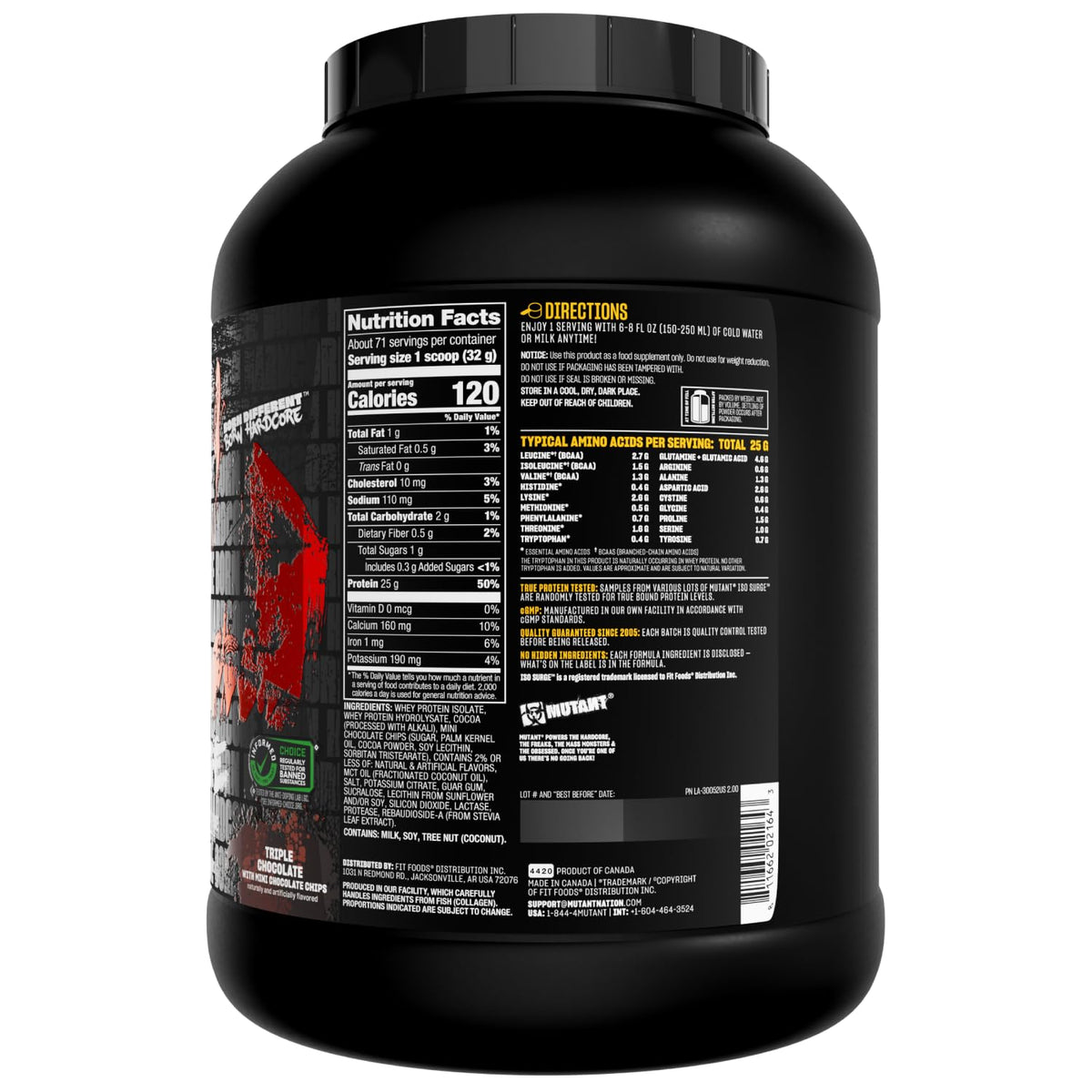 Whey Protein Isolate Triple Chocolate 5 lb S4401