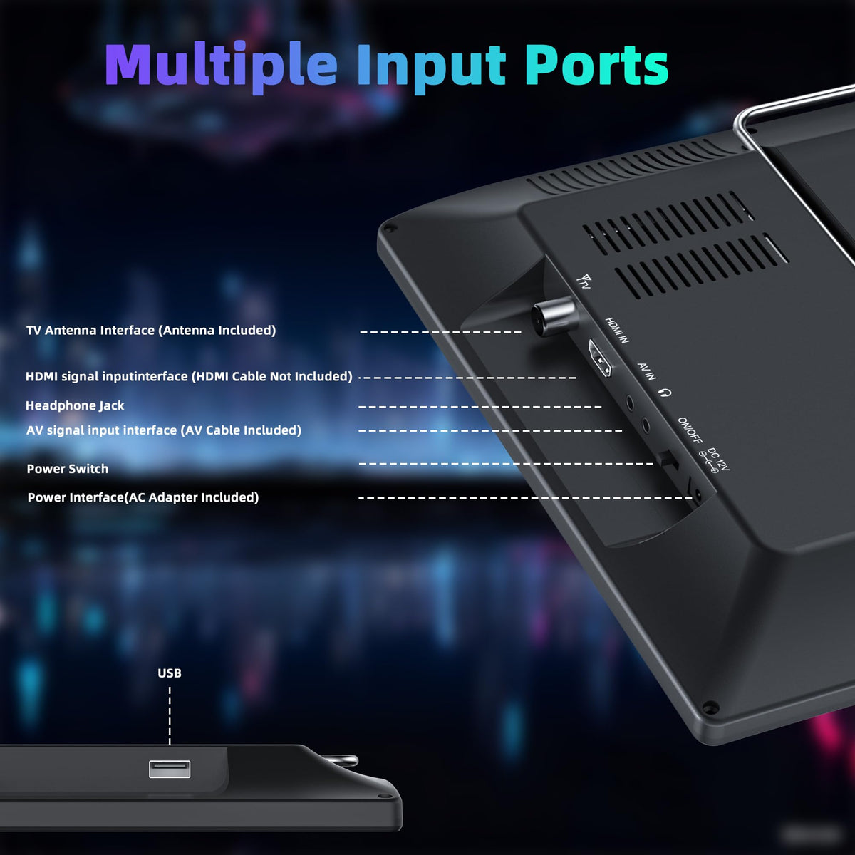 15.6 inch Portable TV with Antenna M25630
