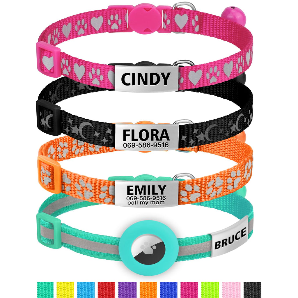 Personalized Cat Collar with Name Tag & Bell K82362