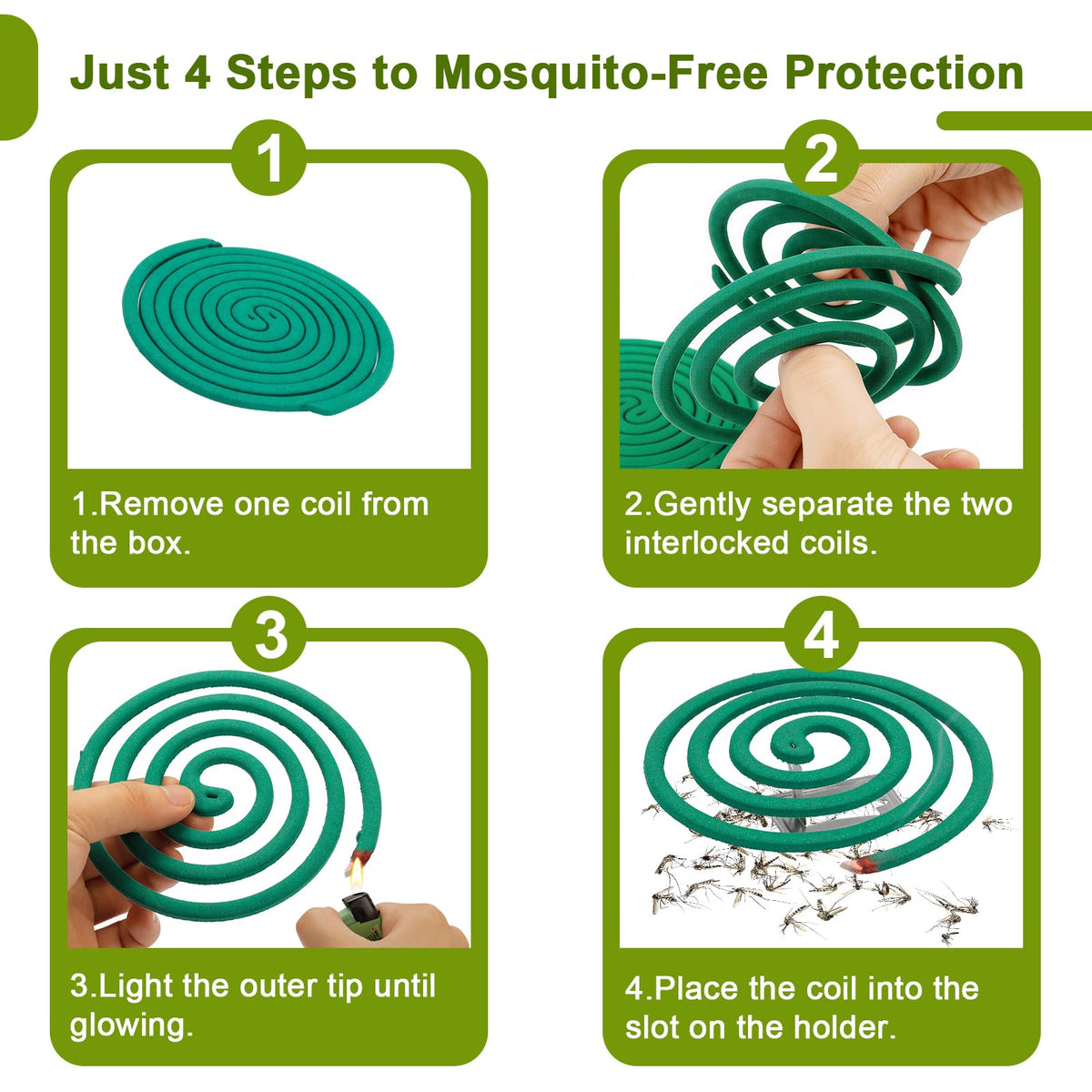 Citronella Mosquito Repellent Coils Outdoor 40 Count D98012