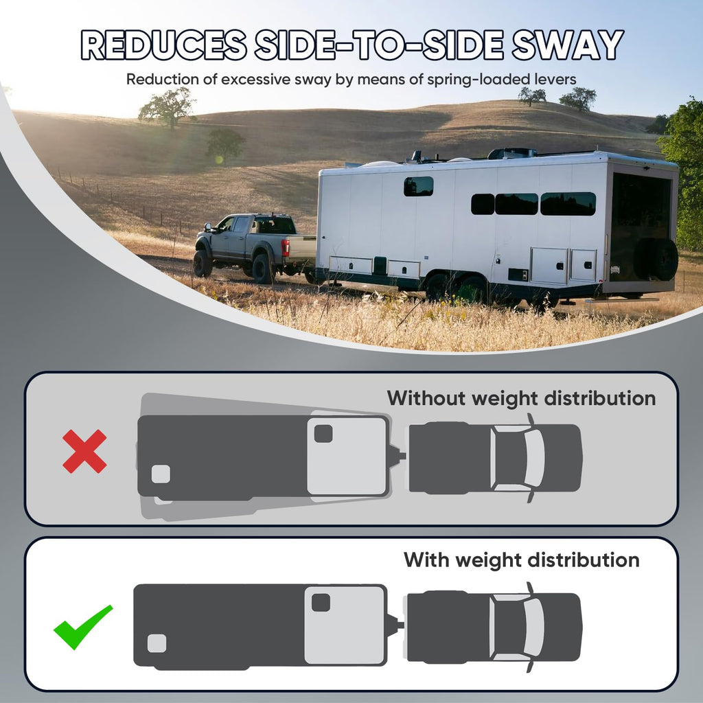 Weight Distribution Hitch with Sway Control 14000lbs 2-in Shank F3558