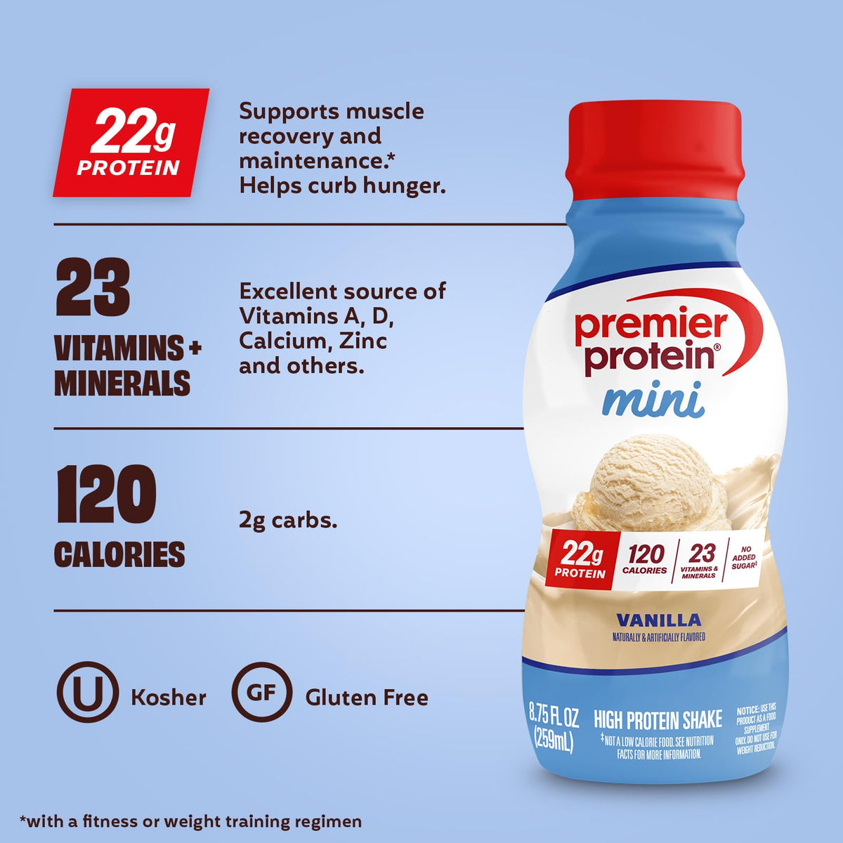 Vanilla 22g Protein Shake 12 Pack F426394