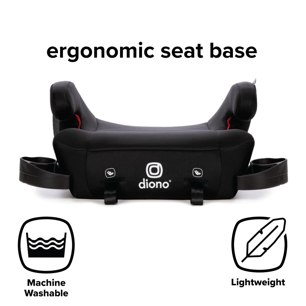 Black Backless Belt-Positioning Booster Seat B708