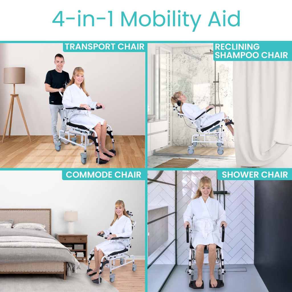 Reclining Shower Chair with Wheels N855