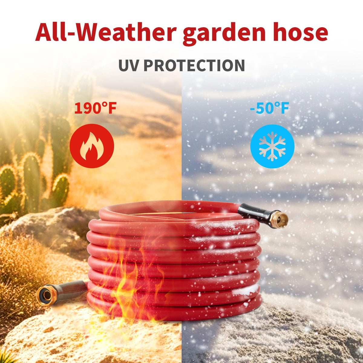 100ft x 3/4” Hot/Cold Water Garden Hose H88204