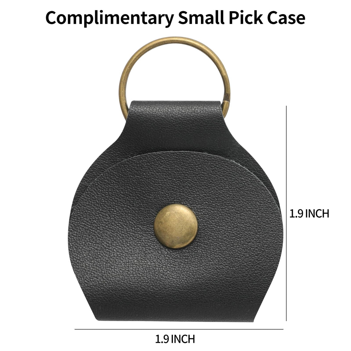 Leather Guitar Pick Case Holder Box C98136