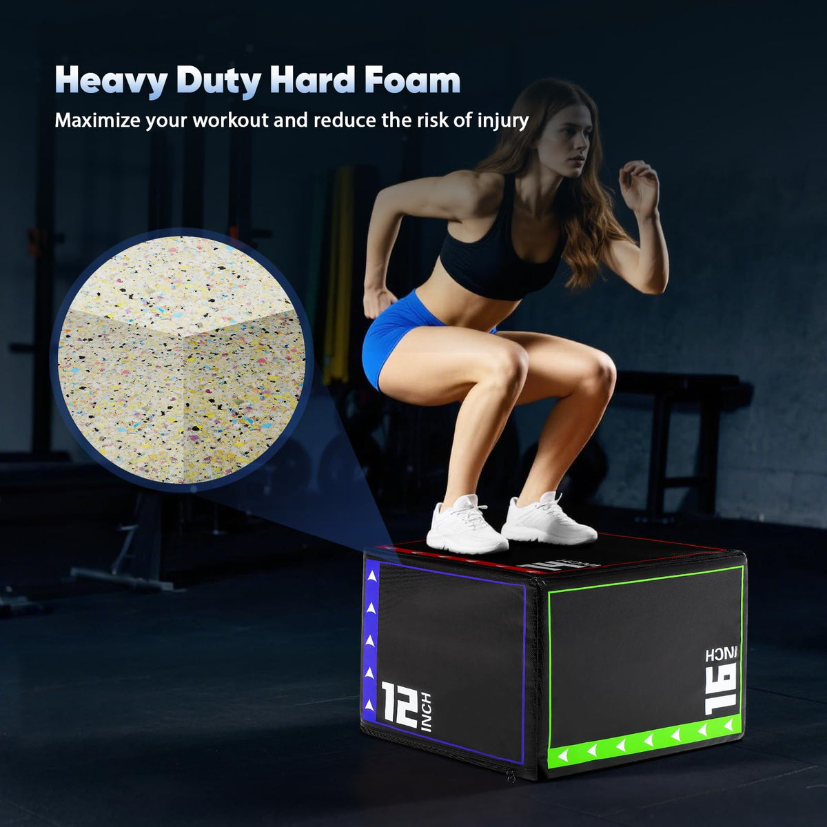 3 in 1 Foam Plyometric Jump Box T4370