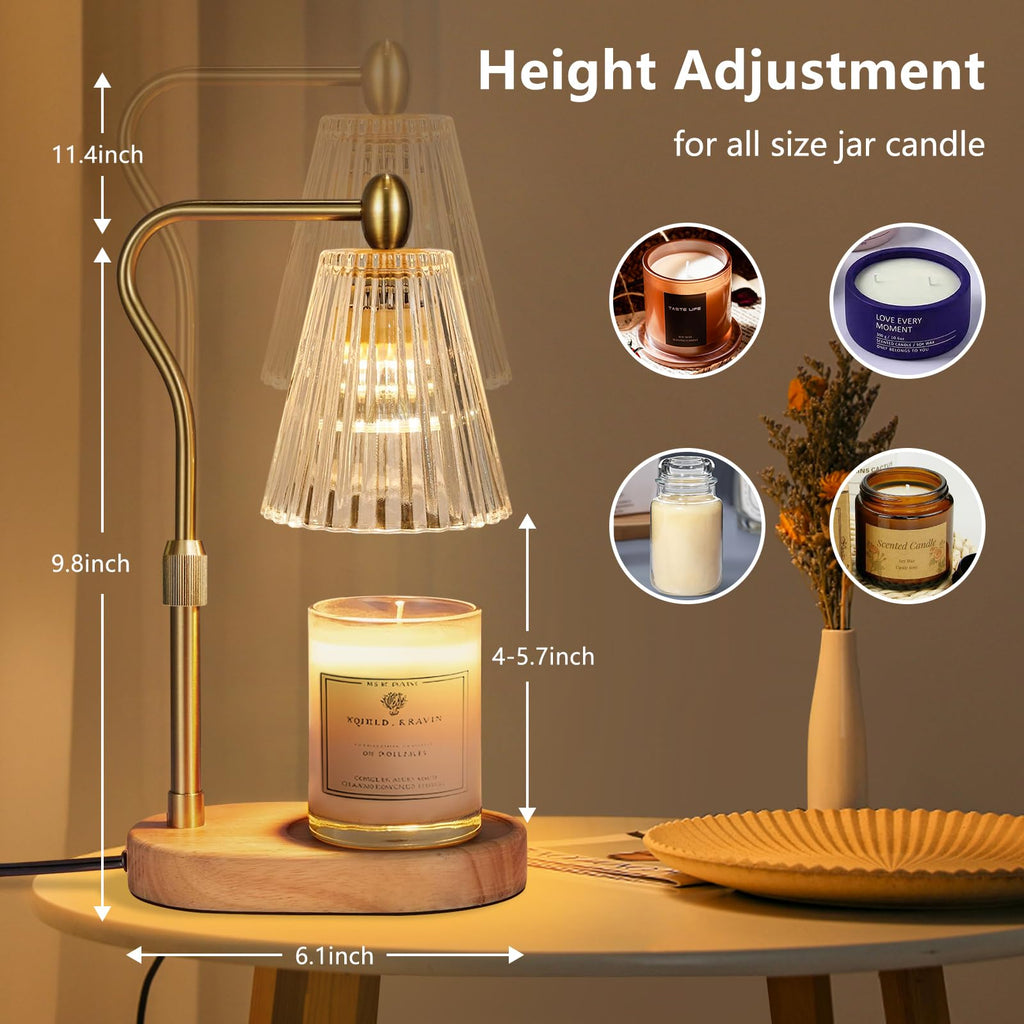Candle Warmer Lamp with Timer and Dimmer Adjustable Height F997835