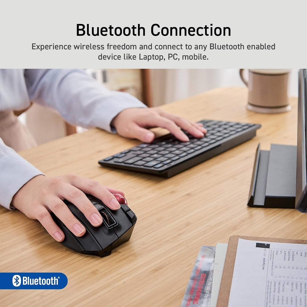 Wireless Ergonomic Thumb Control Trackball Mouse K415