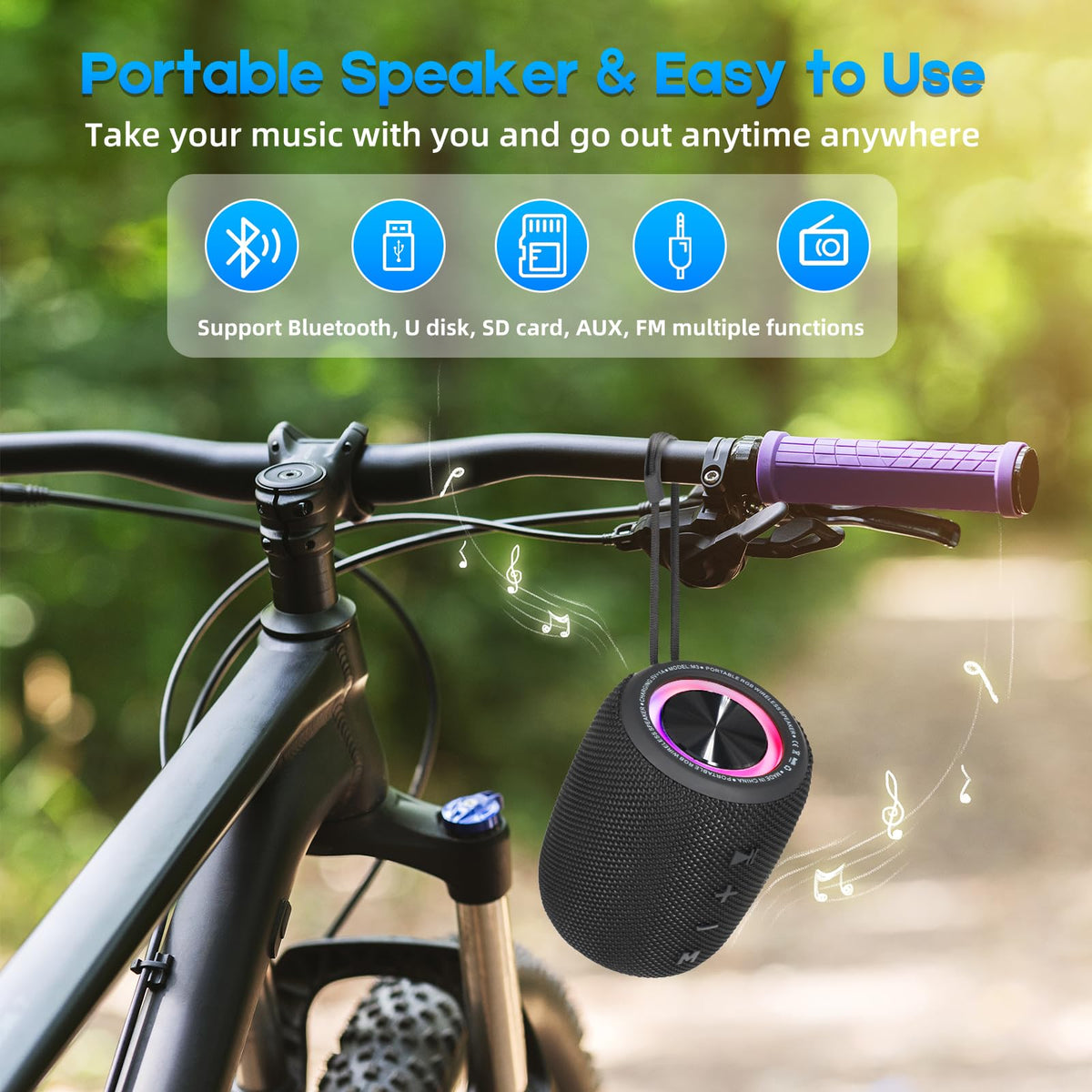 20W IPX6 Waterproof Portable Bluetooth Speaker D382