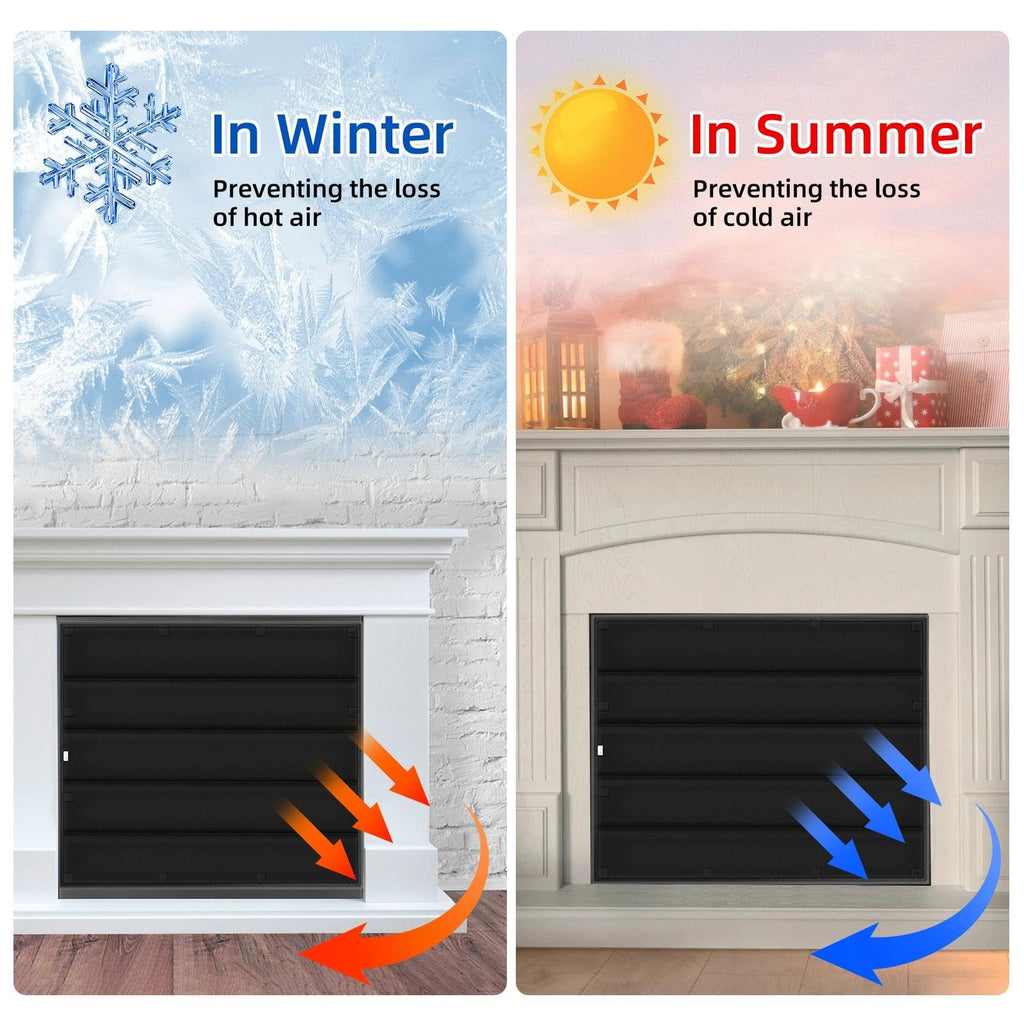 Magnetic Fireplace Draft Stopper Cover 39" x 32" B5998