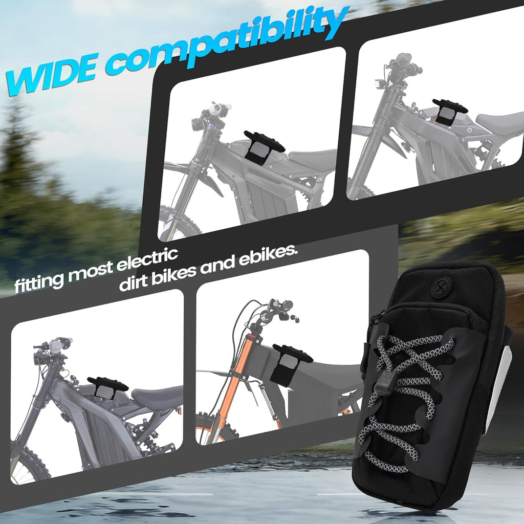 Black Motorcycle Front Frame Bag V144421