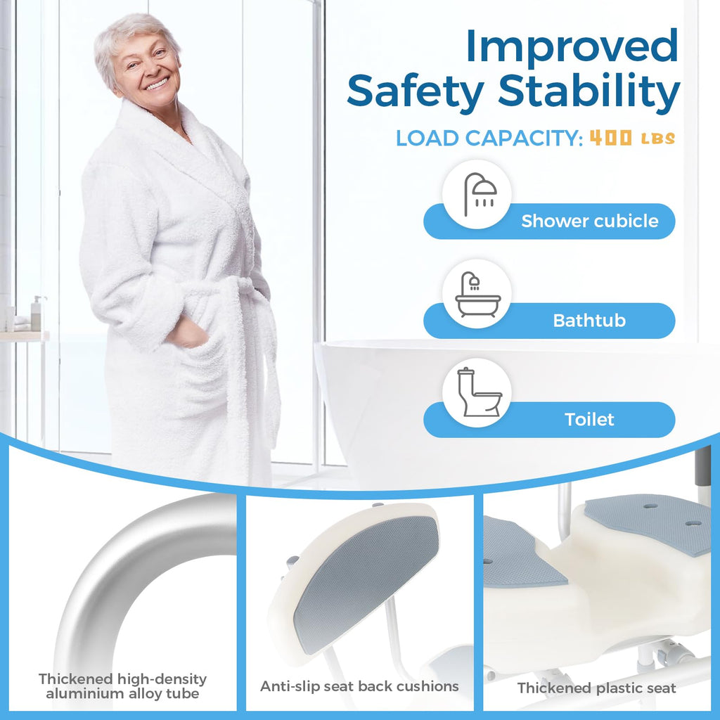 Heavy Duty Shower Chair with Arms and Back L3164