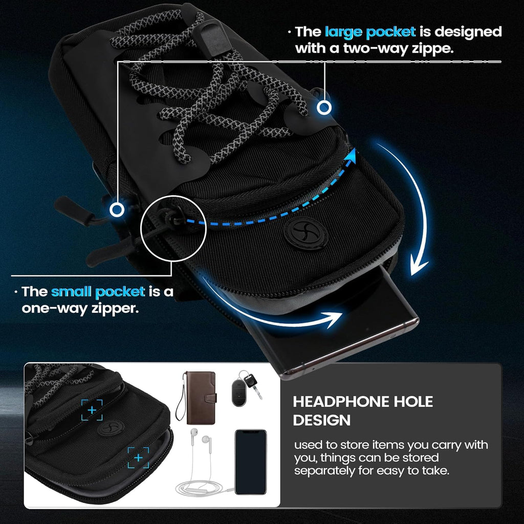 Black Motorcycle Front Frame Bag V144421