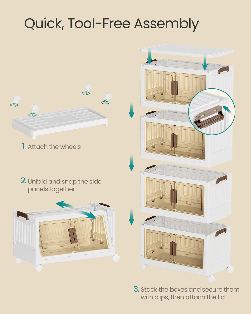 48QT Stackable Storage Bins with Lid Z8545
