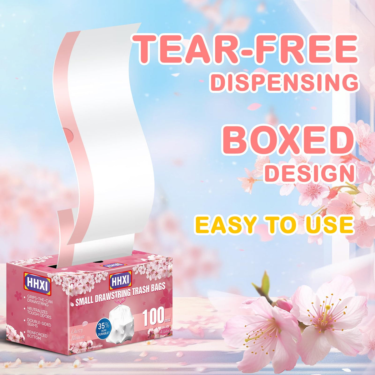 4 Gallon Scented Trash Bags with Drawstring A4418