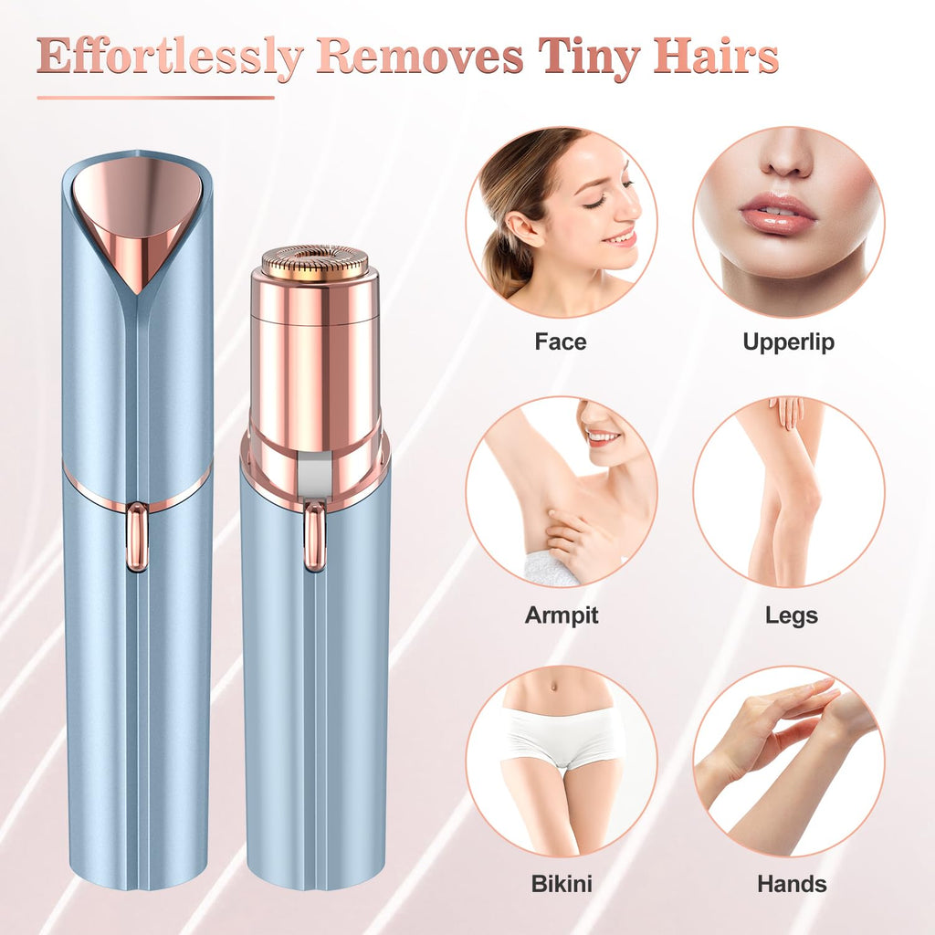 USB Rechargeable Facial Hair Remover with 2 Extra Heads D3584
