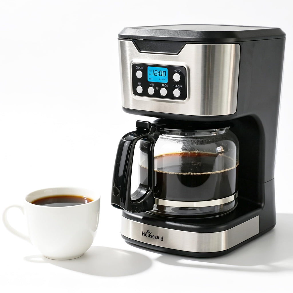 Black Stainless Steel Programmable Coffee Maker D634821
