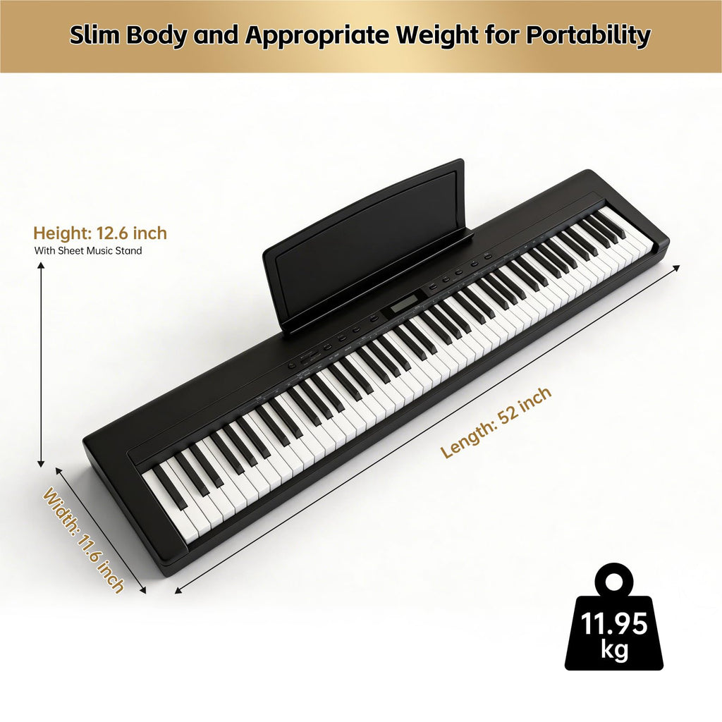 88 Key Weighted Digital Piano with Graded Hammer Action S838