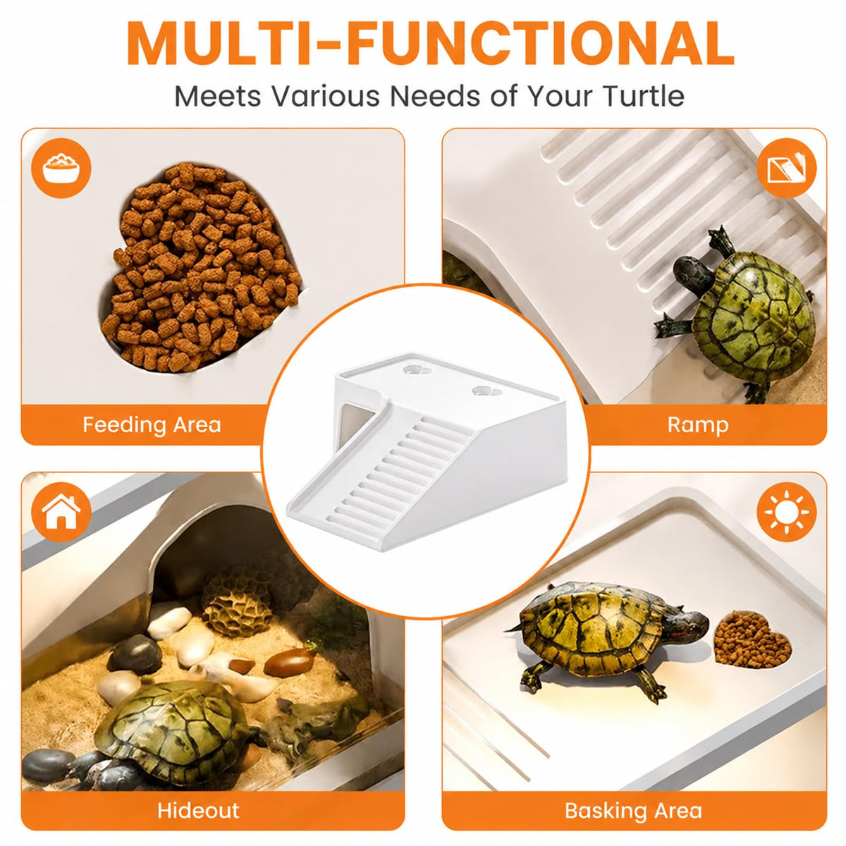 Acrylic Aquarium Starter Kit with UVB/UVA Lamp, Filter, Basking Platform & Lid Y138522