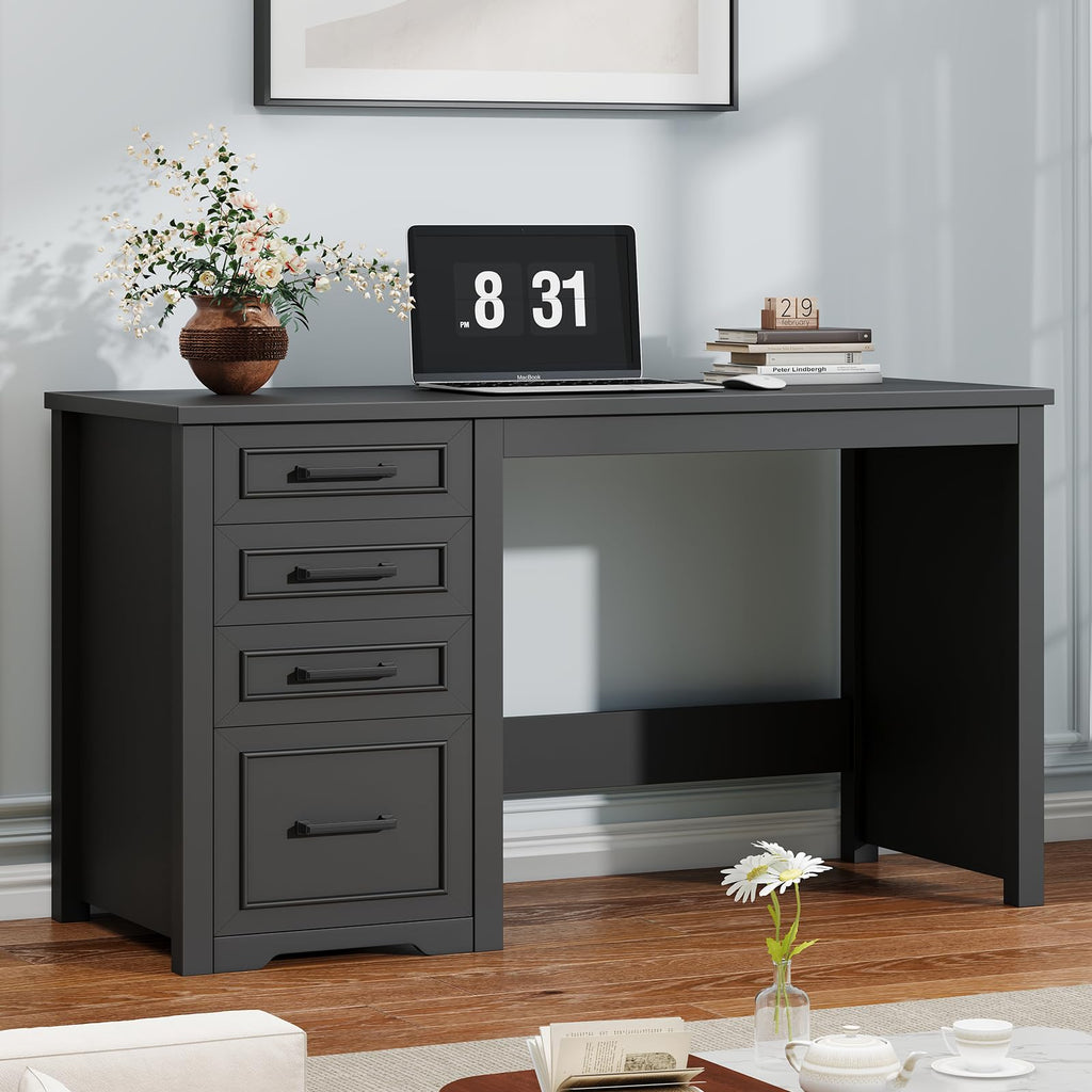Black Executive Desk with File Drawer J731908