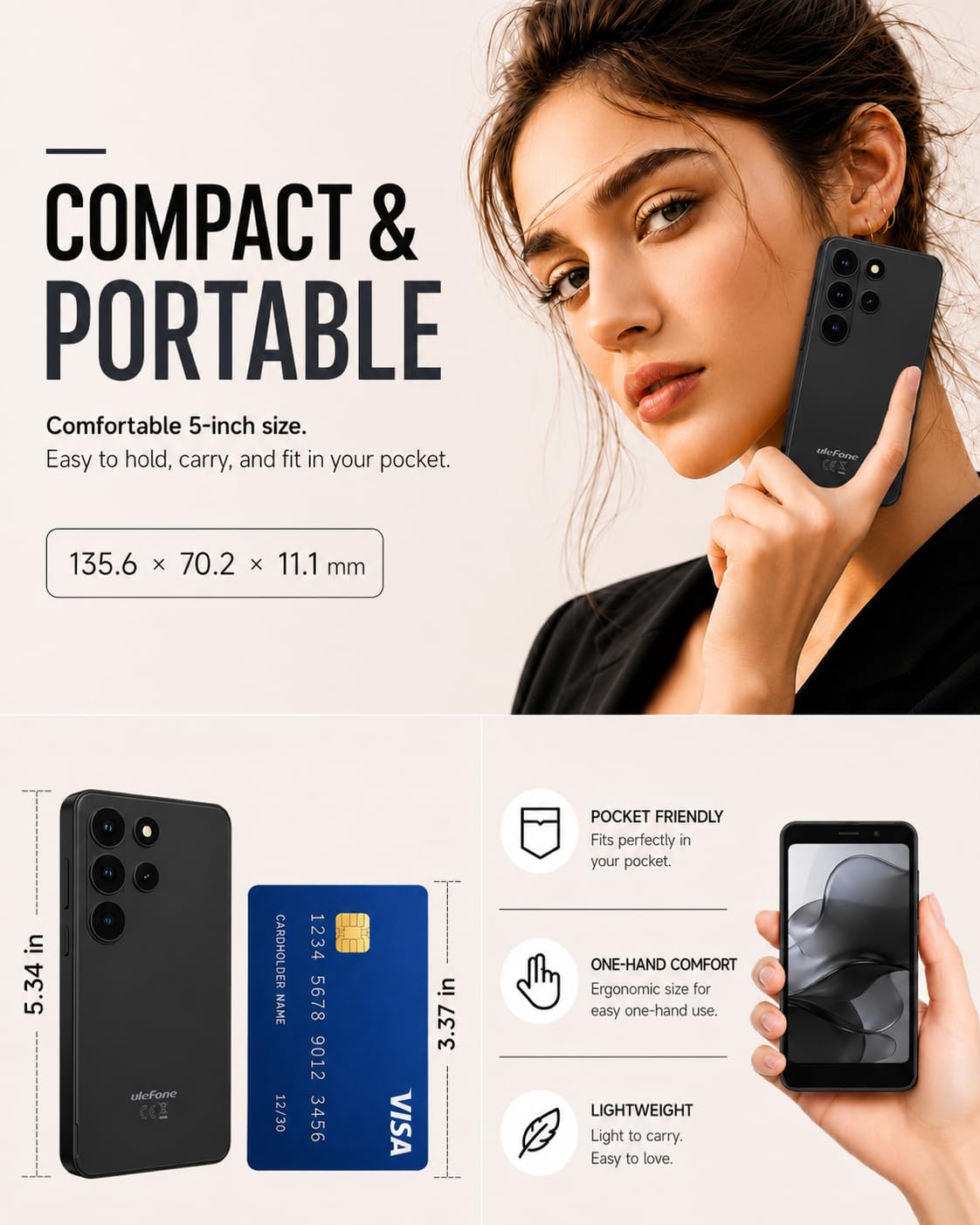 Unlocked 5" Compact Android Smartphone S484114