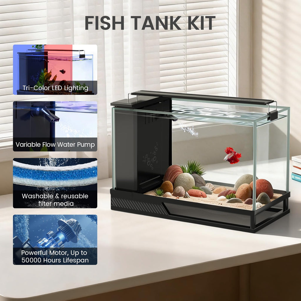 4 Gallon Aquarium Kit with Bottom Drainage L18989