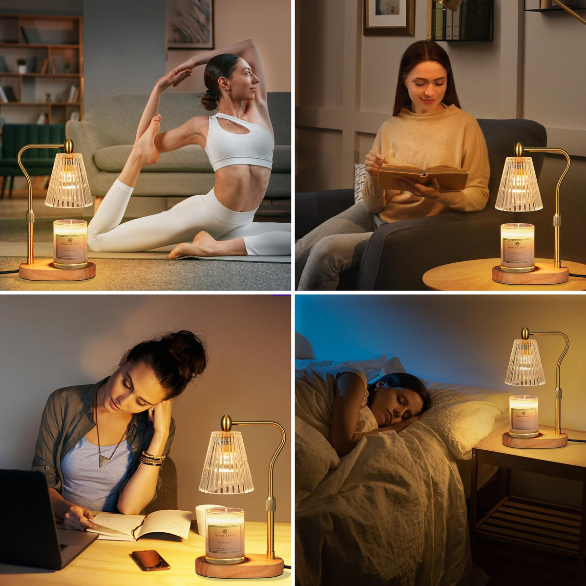 Candle Warmer Lamp with Timer and Dimmer Adjustable Height F997835