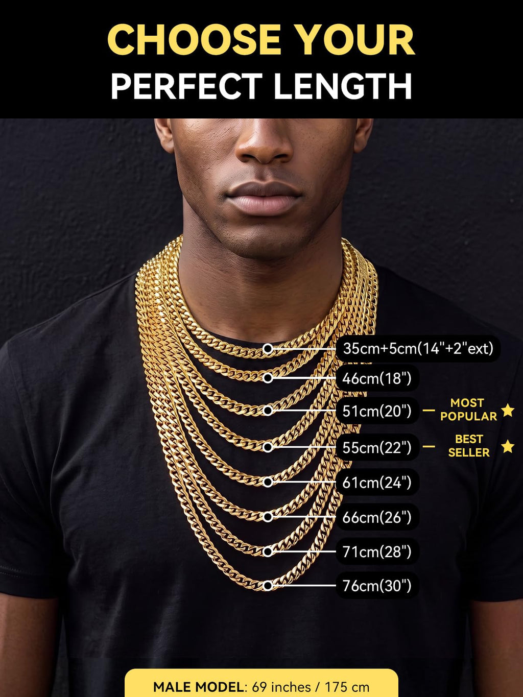 Stainless Steel Cuban Link Chain Necklace G52853