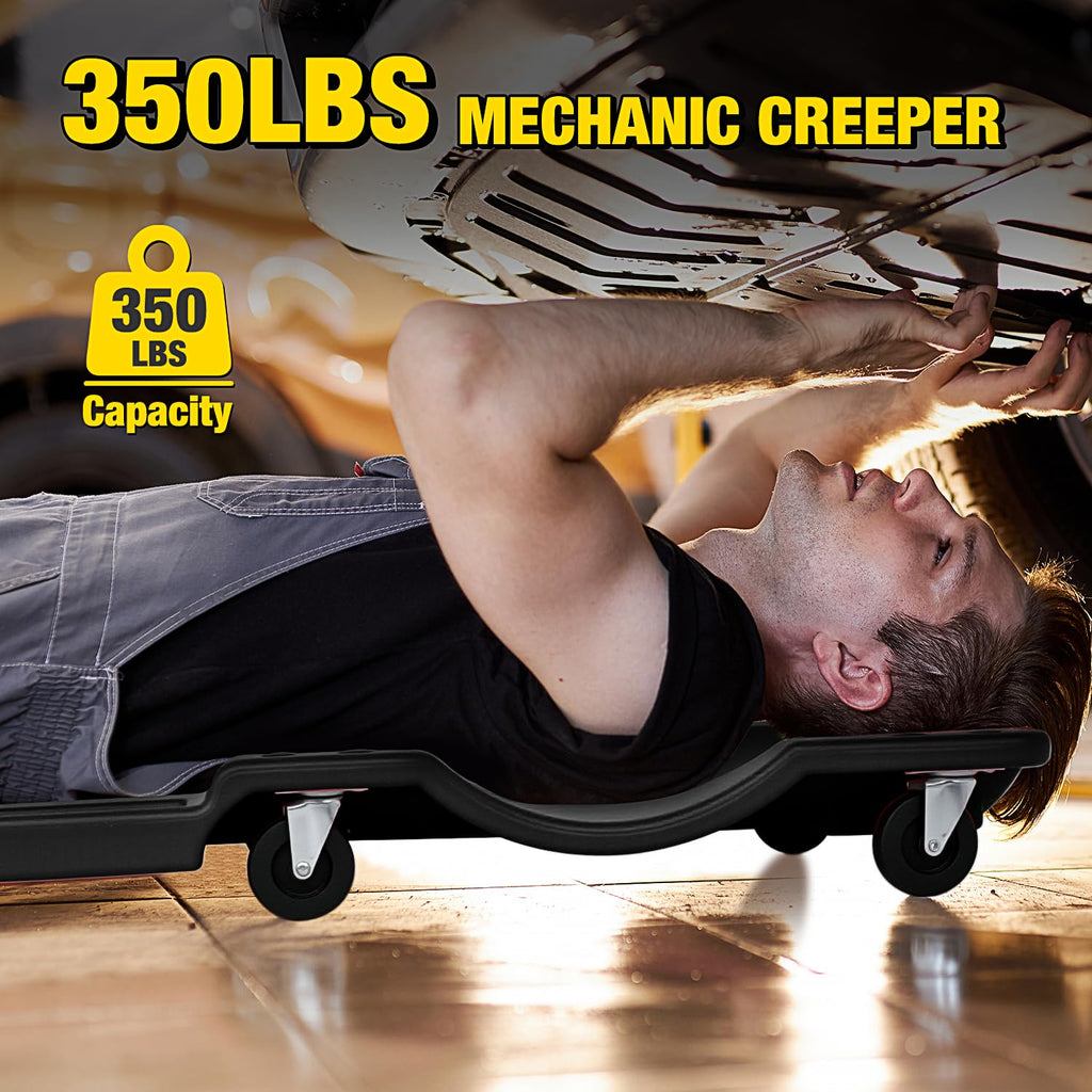 40" Mechanic Plastic Creeper with Padded Headrest L2543