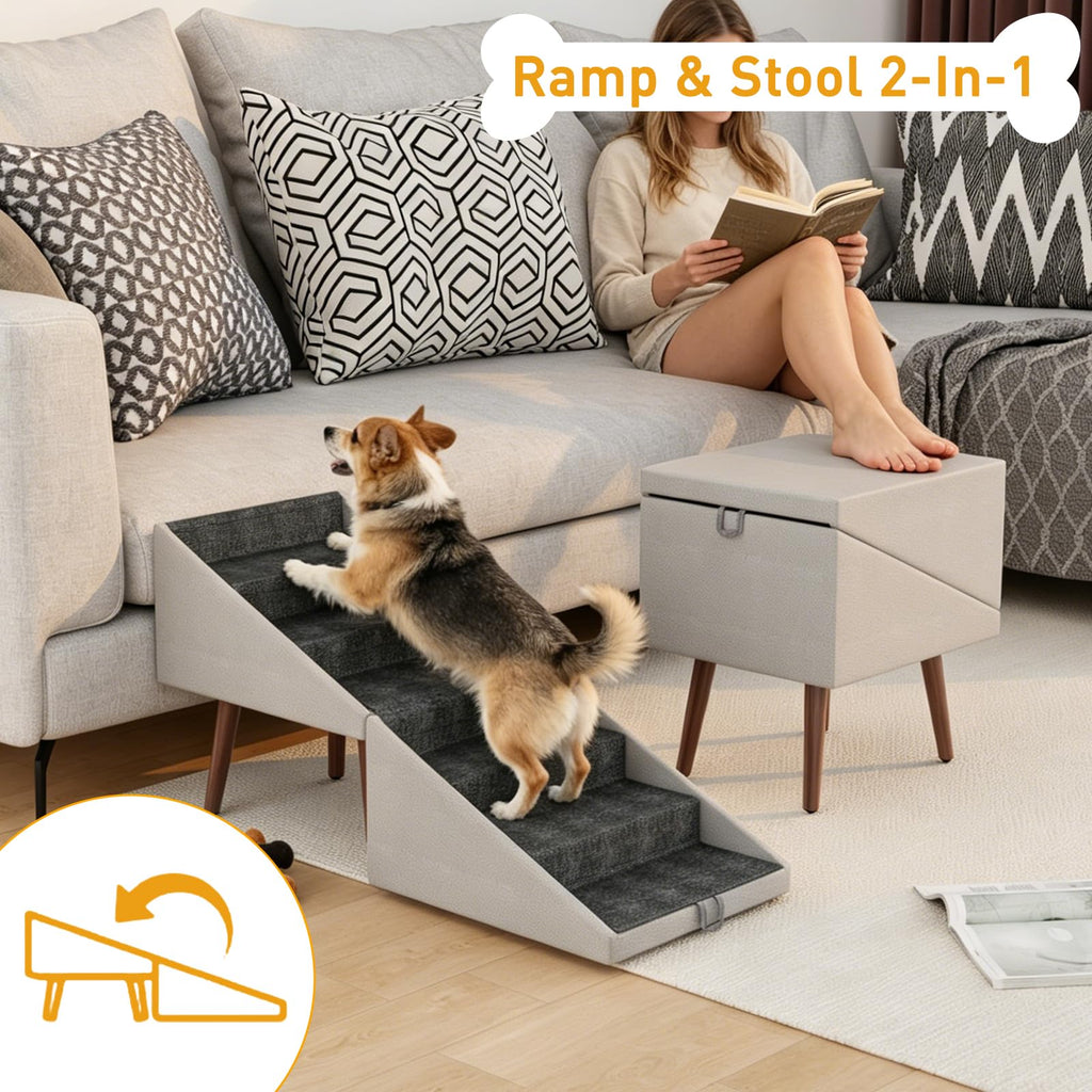 2-in-1 Foldable Dog Stairs and Ramp N45029