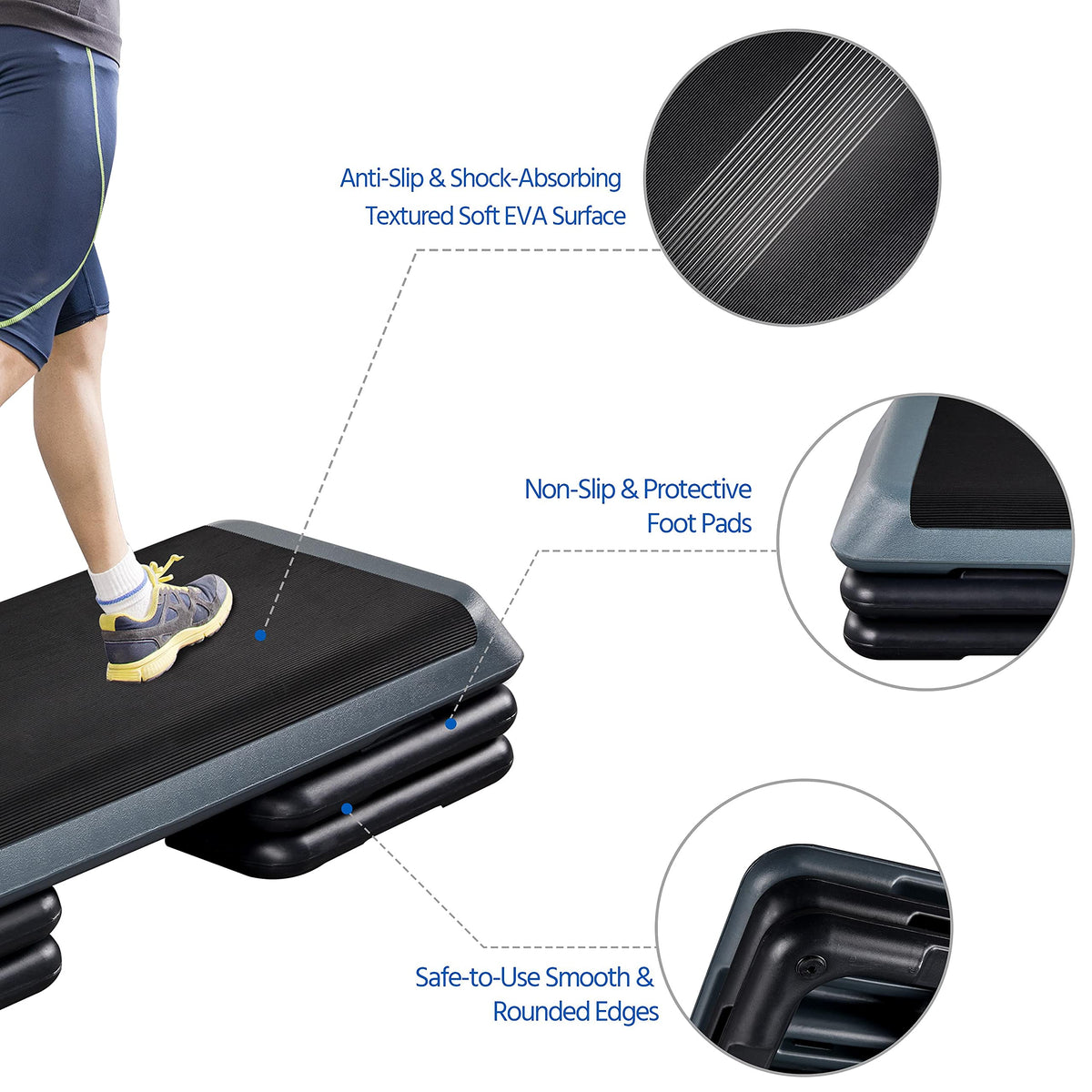 43in 3-Level Adjustable Aerobic Step Platform X62070