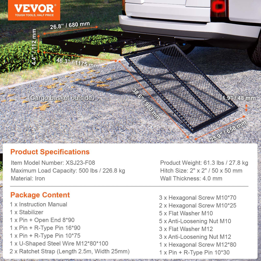 Hitch Mount Mobility Scooter Carrier with Folding Ramp M54265