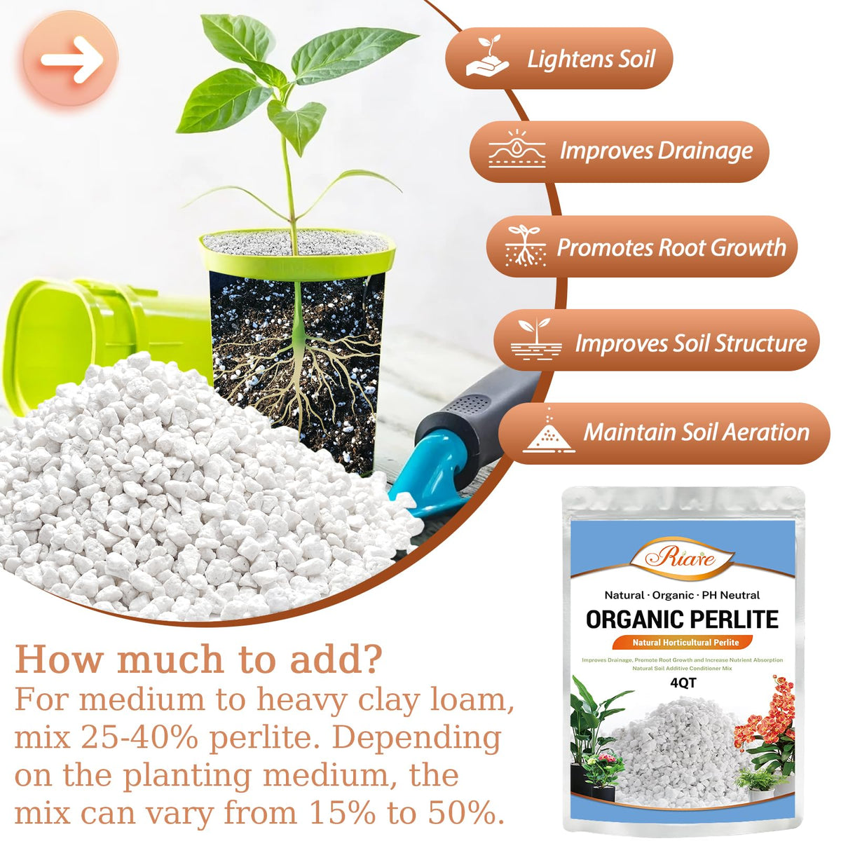 4QT Organic Horticultural Perlite Soil Amendment Z1534