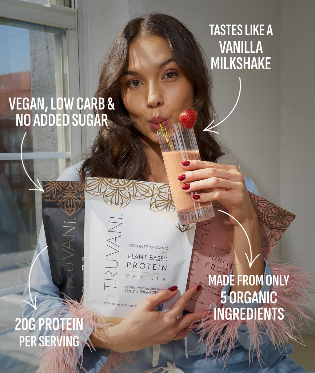 Organic Plant Based Protein Powder Vanilla 18 Servings J86621