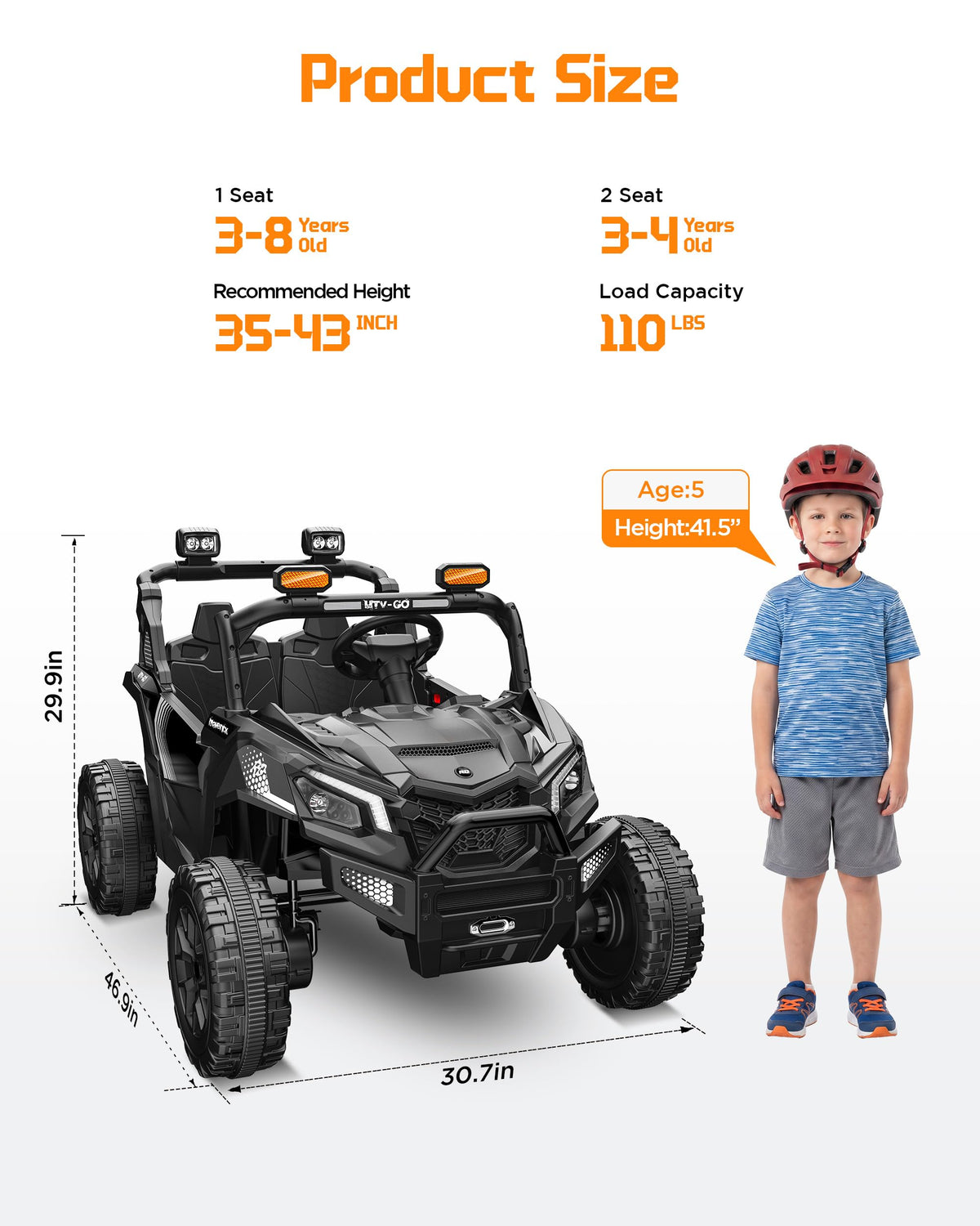 24V Black Ride on Car A646417