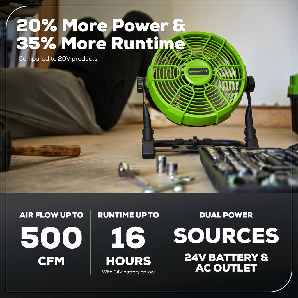 10" 5-Speed Fan 500 CFM Hybrid AC DC G953397