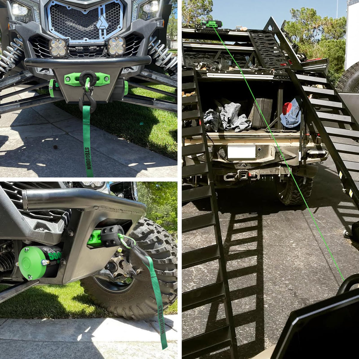 12V Electric Winch with Synthetic Rope and Wireless Remote H616408
