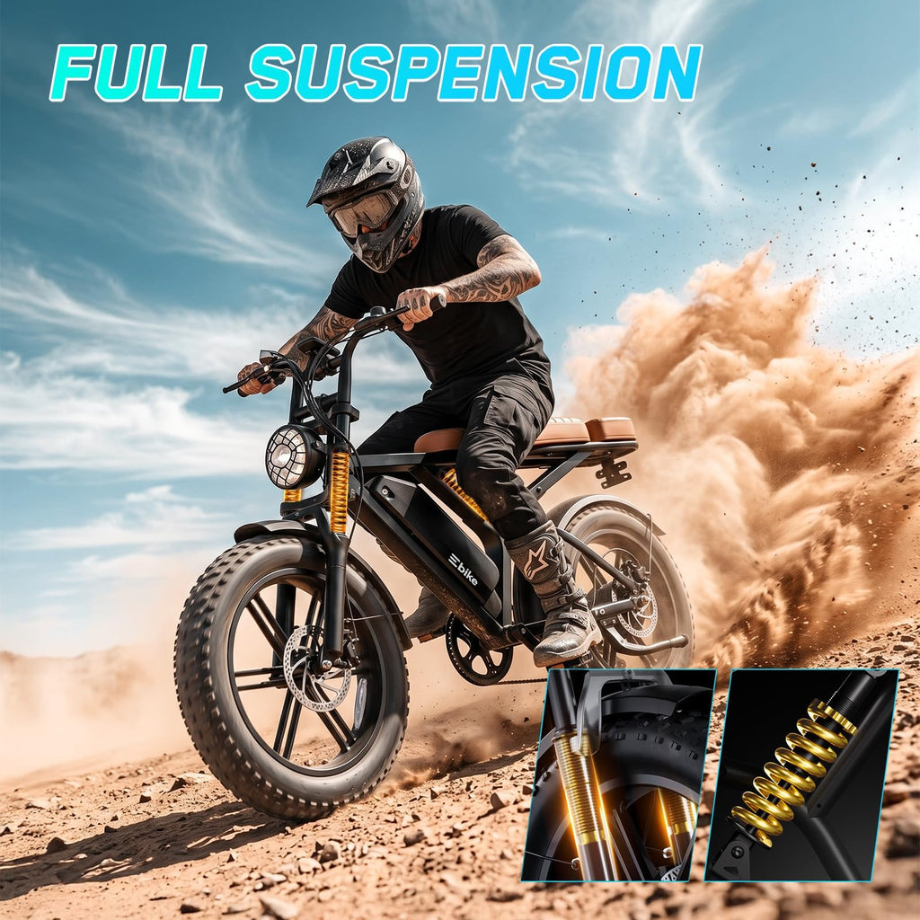 Electric Bike 48V 15 Ah Battery 2000W Peak Motor 28MPH U64976