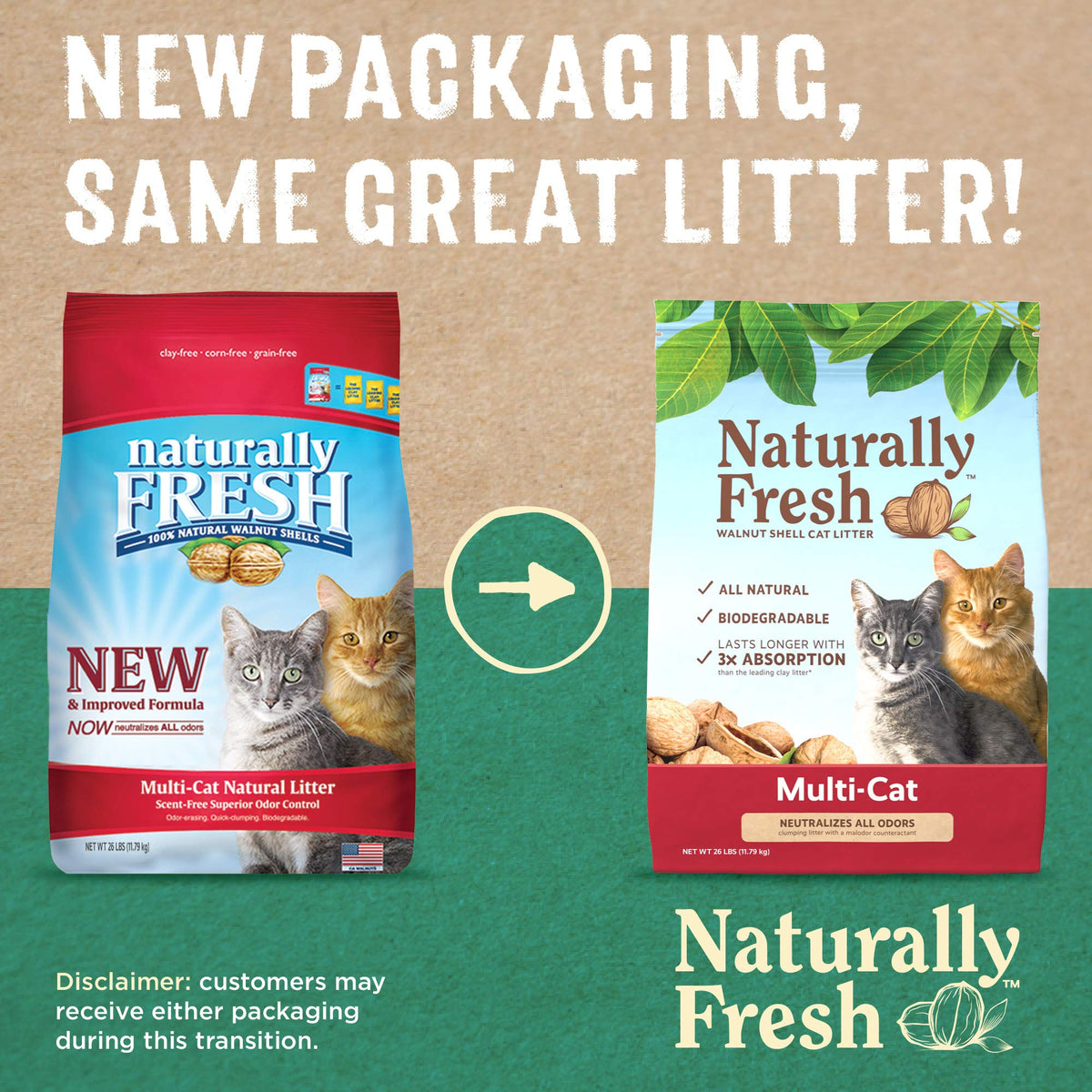 Unscented Walnut Shell Cat Litter 26 Lbs F373590