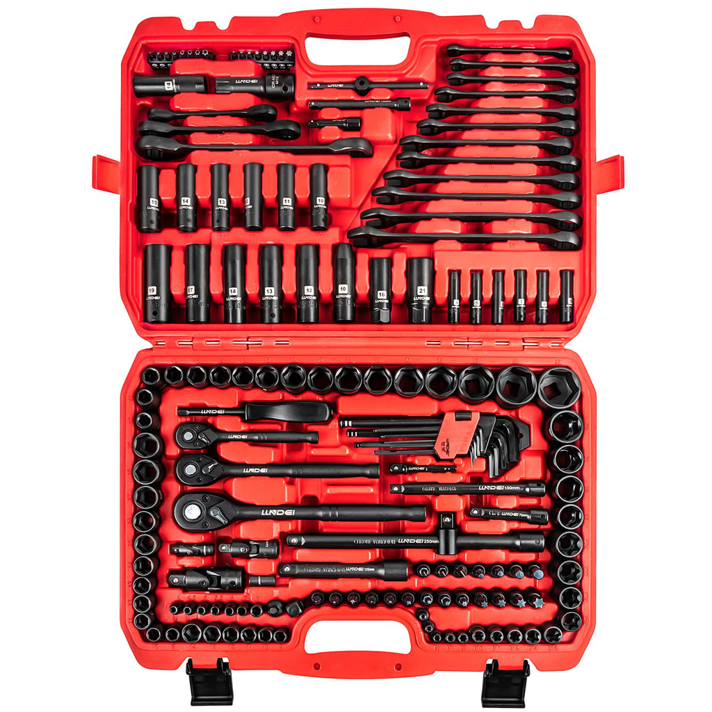 160Pc Mechanics Socket Set 1/2 1/4 3/8" Drive Metric R3960