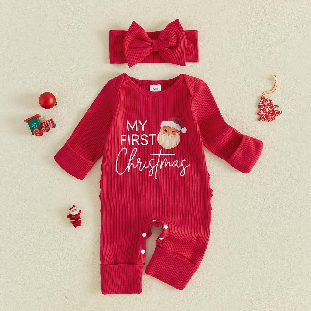 Baby Girl Long Sleeve Romper Headband I40687