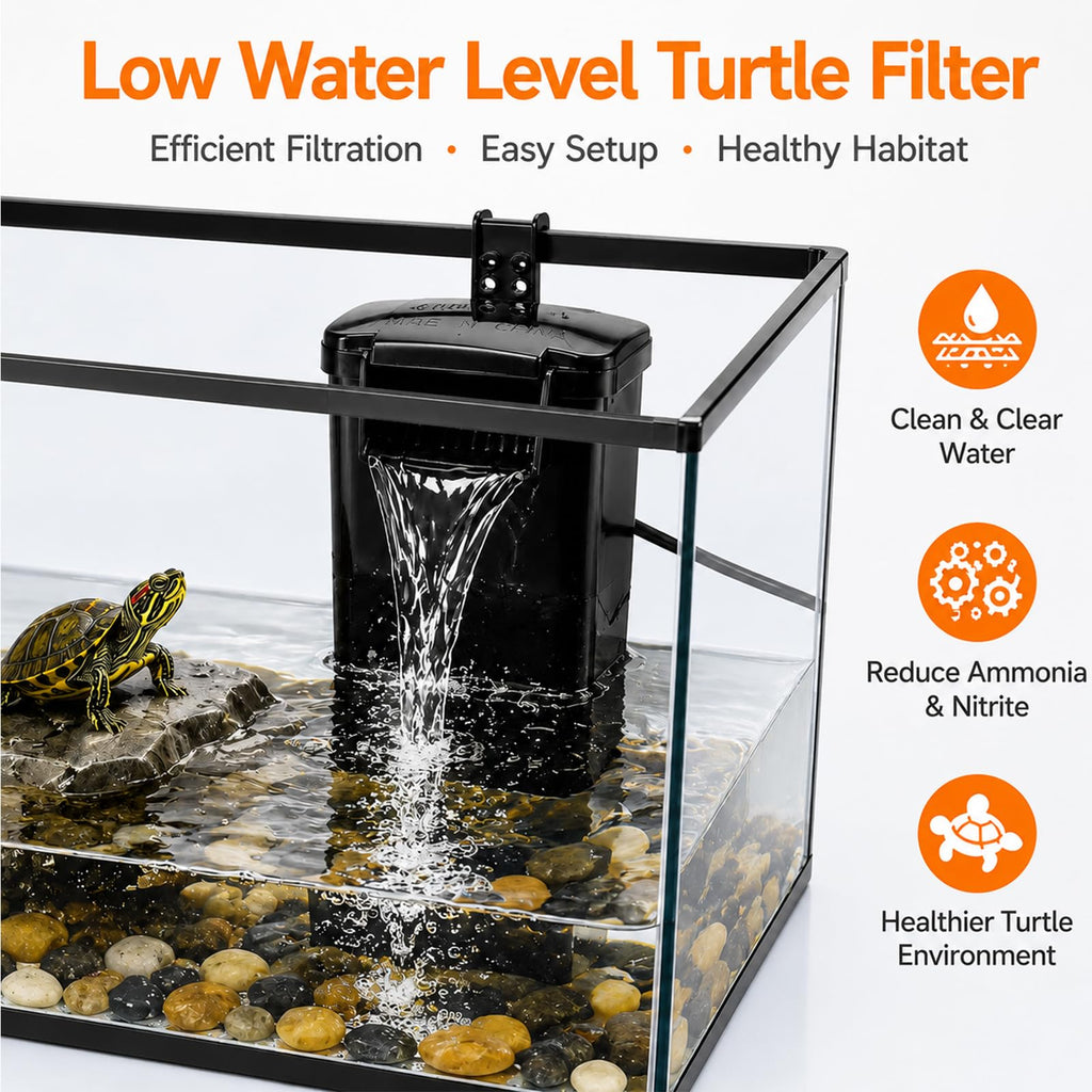 Acrylic Aquarium Starter Kit with UVB/UVA Lamp, Filter, Basking Platform & Lid Y138522
