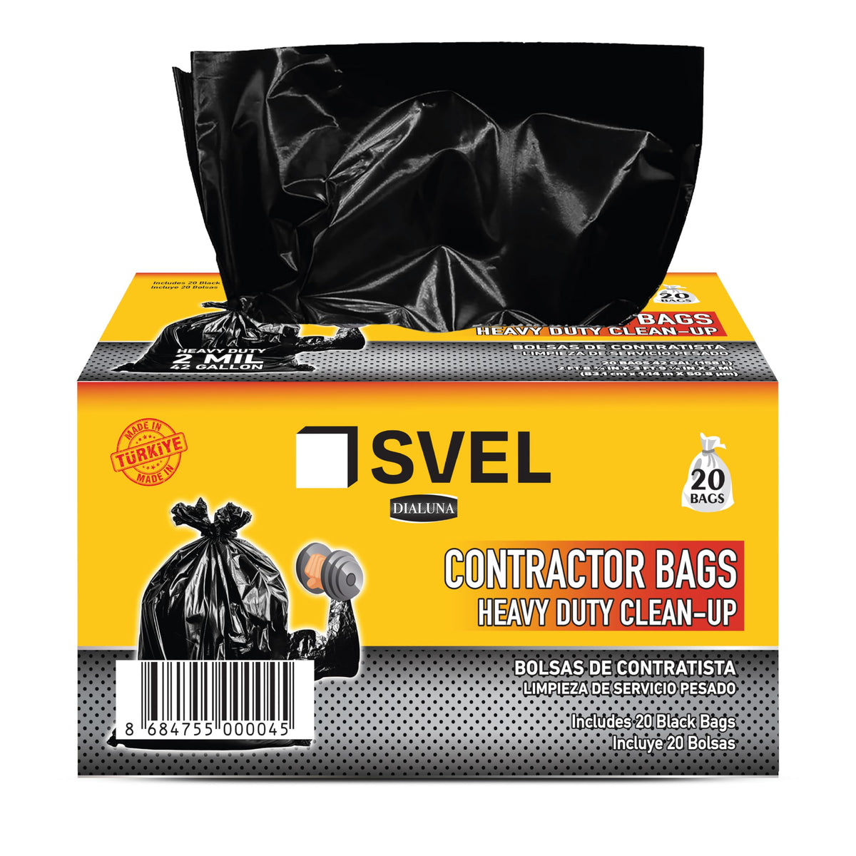 Heavy Duty 42 Gallons 2 Mil Trash Bag D36111