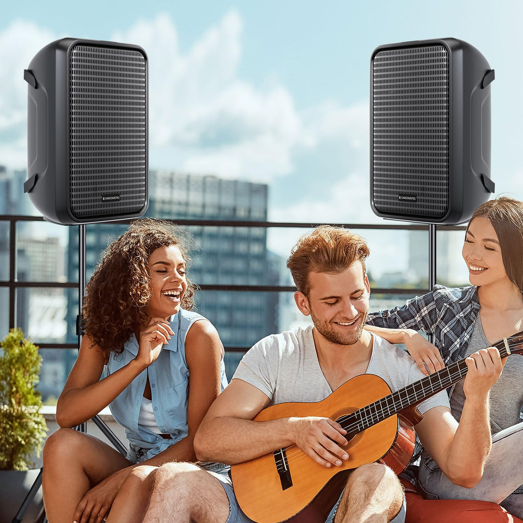 300W 8-Channel Bluetooth PA Speaker System with 8" Subwoofer and 1" Horn Tweeter N634822